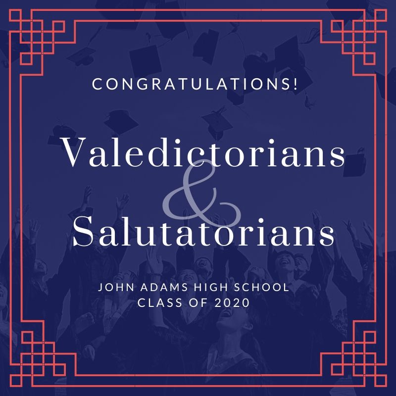 Class of 2020 Valedictorians and Salutatorians