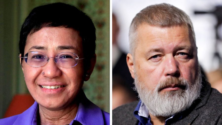 Maria Ressa and Dmitriy Muratov