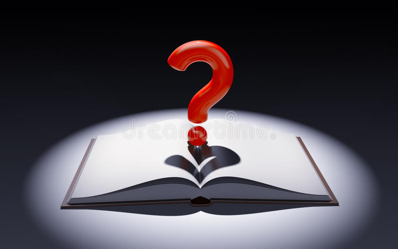 open-book-question-mark-spot-light-d-illustration-79990709