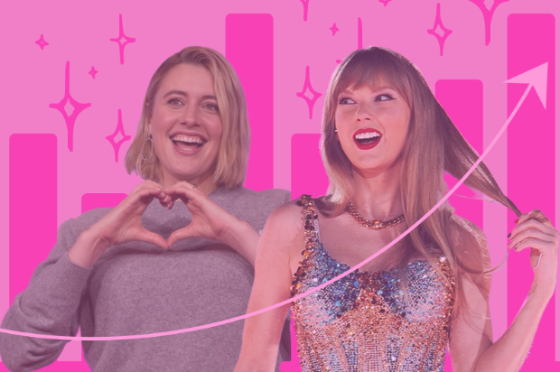 Greta Gerwig (left) and Taylor Swift (right)