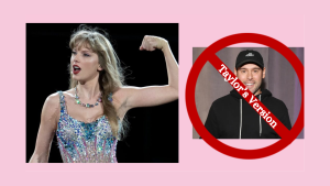 Taylor Swift (left), Scooter Braun (right)